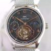 Swiss Made IWC TF Portuguese Tourbillon Moonphase SS Bracelet