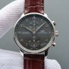 Swiss Made IWC ZF Portuguese Chrono IW371431 Brown Leather Strap