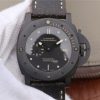 Swiss Made Panerai PAM508 VSF Real Ceramic Black Distressed Calfskin Strap P.9000