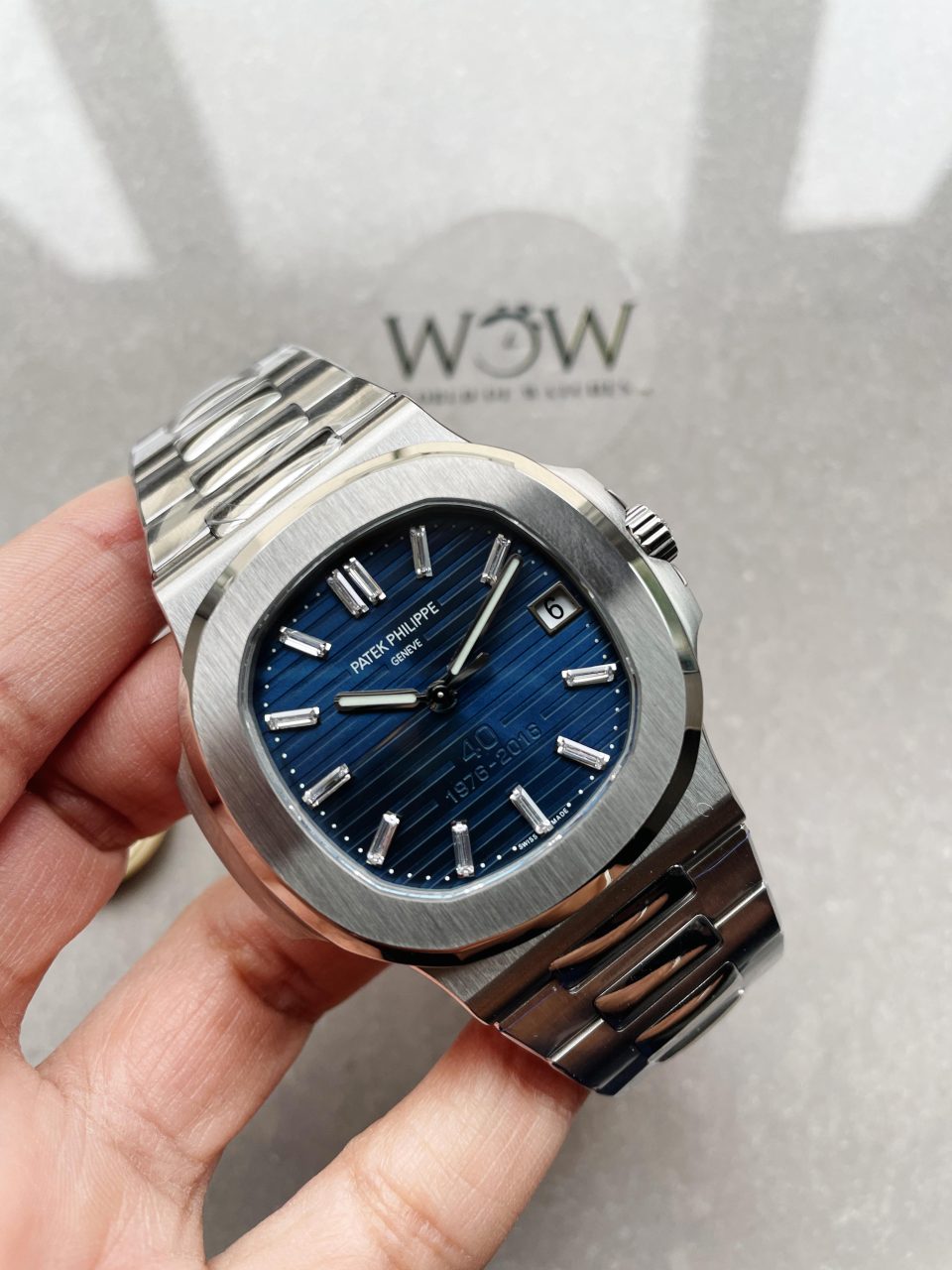 Swiss Made PATEK PHILIPPE Nautilus 5711 40th Anniversary SS PPF 1:1 Best Edition Blue Dial on SS Bracelet A330